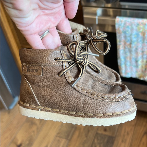 Twisted X Tan Kids Moccasins - Picture 1 of 3